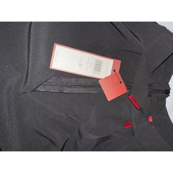 Love Scarlett Cutout Top Vneck Choker Cold Shoulder W Button Arms Detail New - Picture 4 of 6